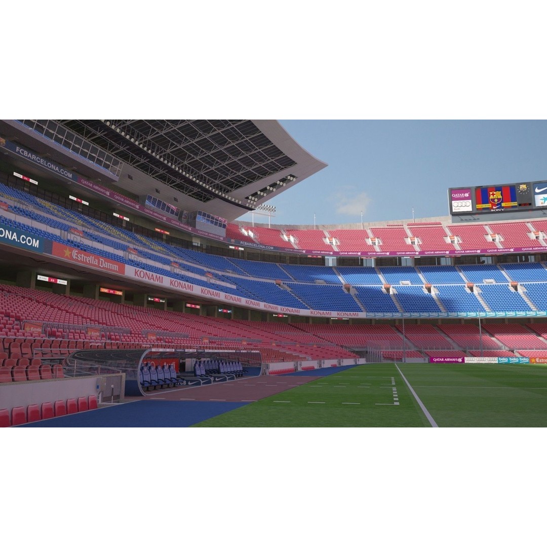 Camp Nou Barcelona Stadium 3D Model – High Detail Architectural Asset, 3dsmax - View 5