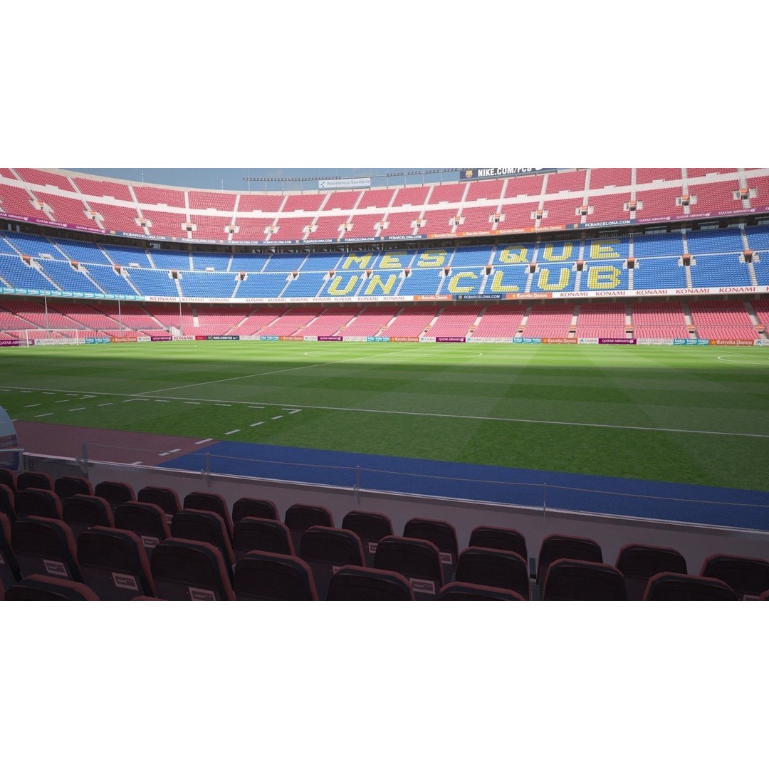 Camp Nou Barcelona Stadium 3D Model – High Detail Architectural Asset, 3dsmax - View 6