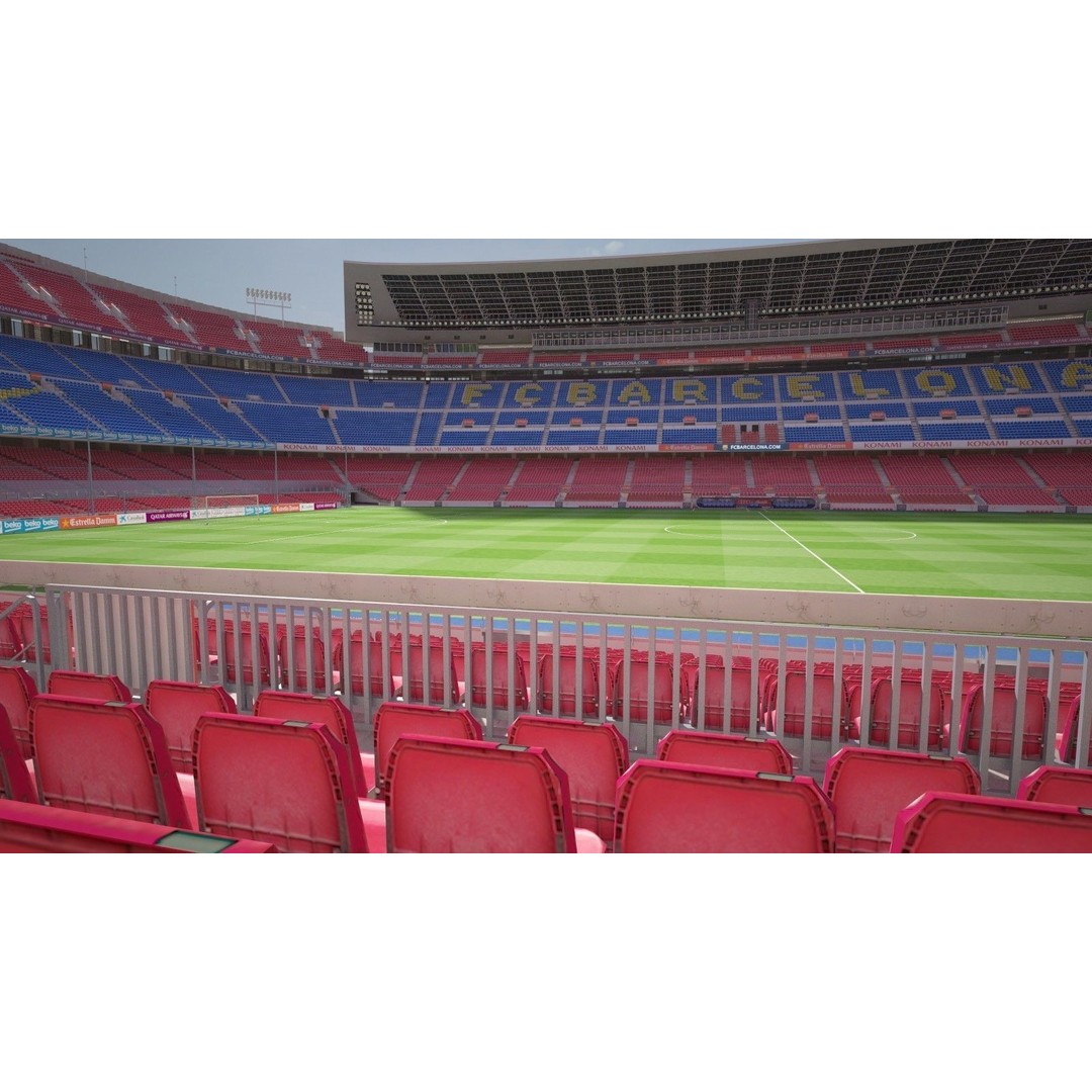 Camp Nou Barcelona Stadium 3D Model – High Detail Architectural Asset, 3dsmax - View 7