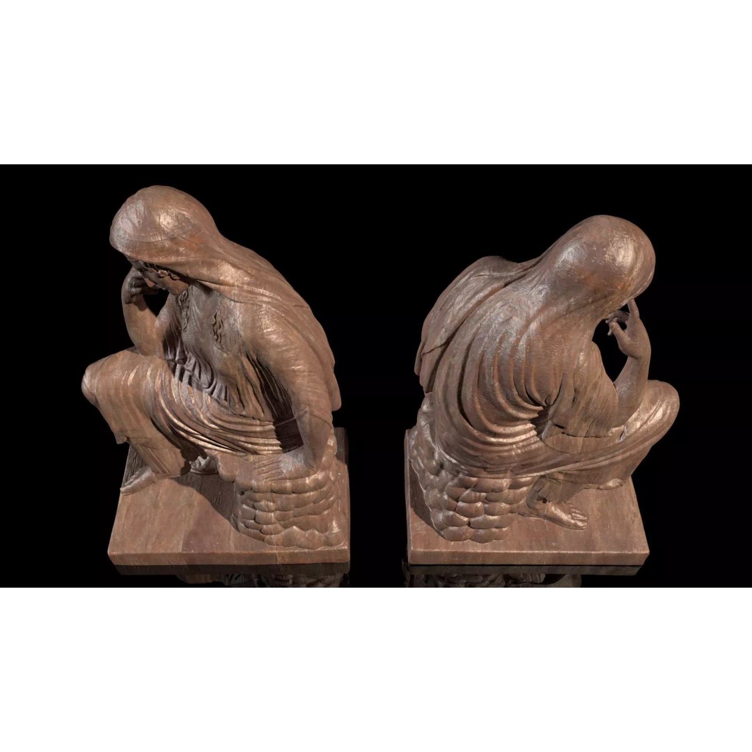 Penelope Sculpture 3D Model – Classical Greek Art, PBR Textures, STL/FBX/OBJ - View 5