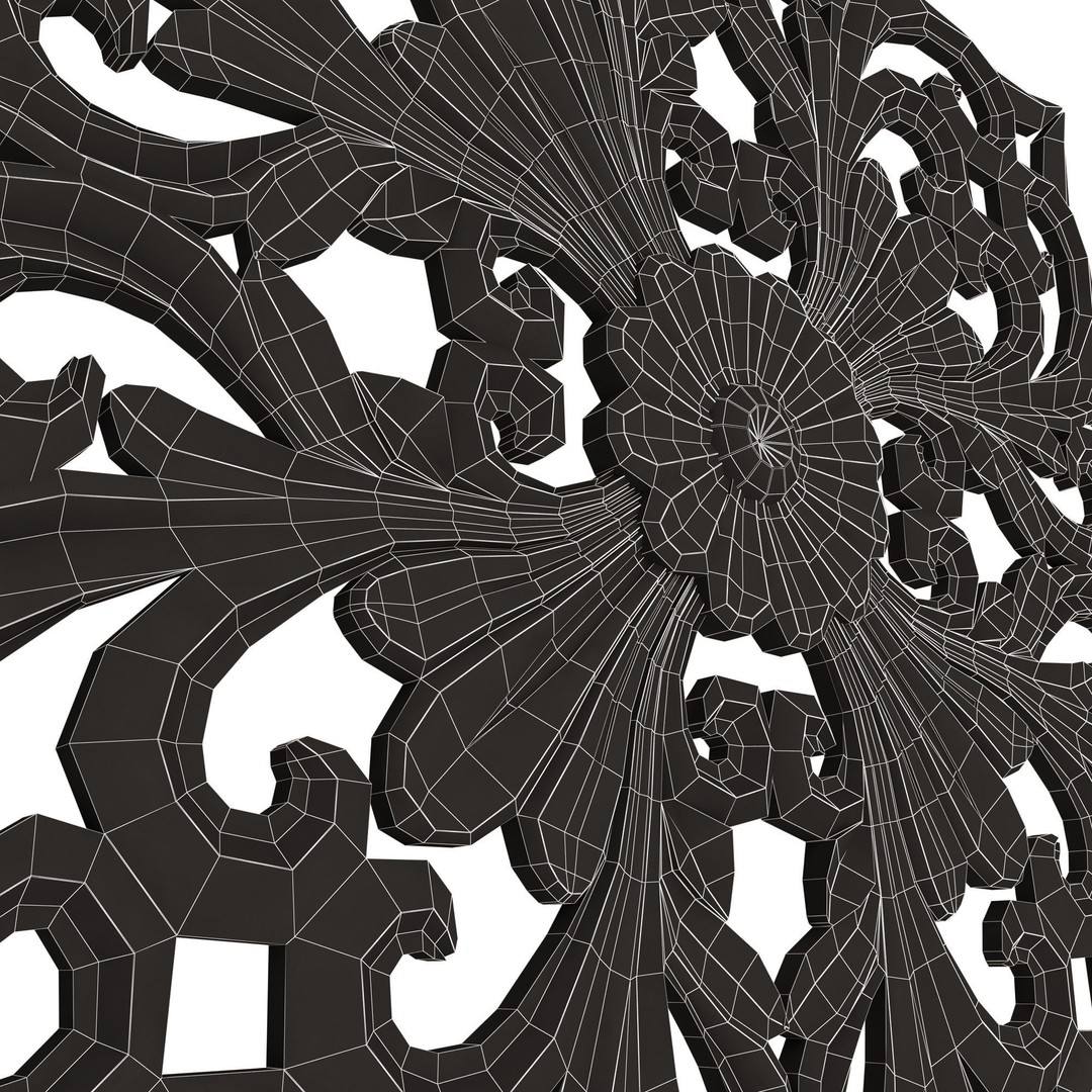 Carved Plaster Molding 3D Model – Low Poly Architectural Decoration, FBX - View 17