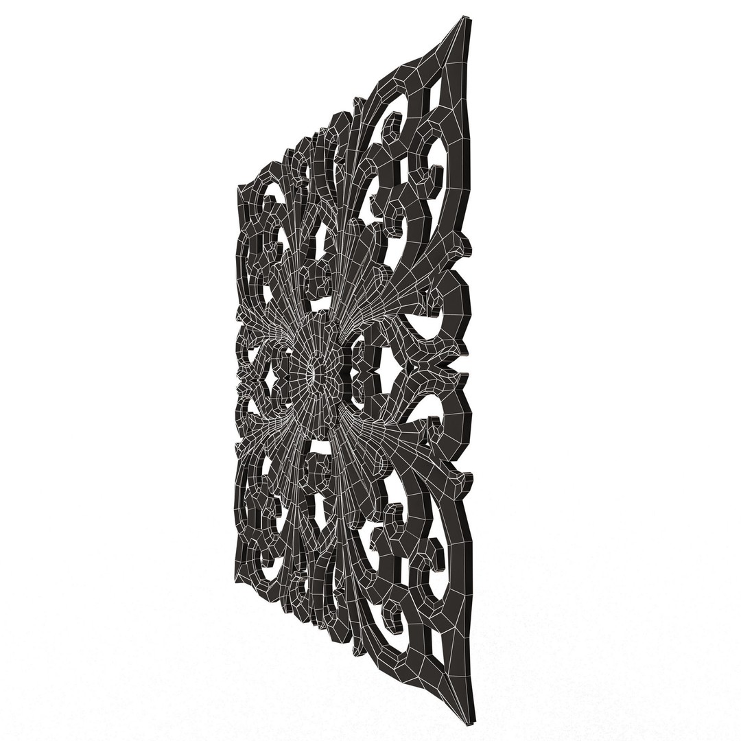 Carved Plaster Molding 3D Model – Low Poly Architectural Decoration, FBX - View 18