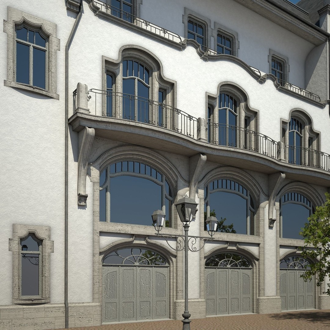 Urban Historical Building 3D Model – Detailed Architectural Asset, FBX - View 18