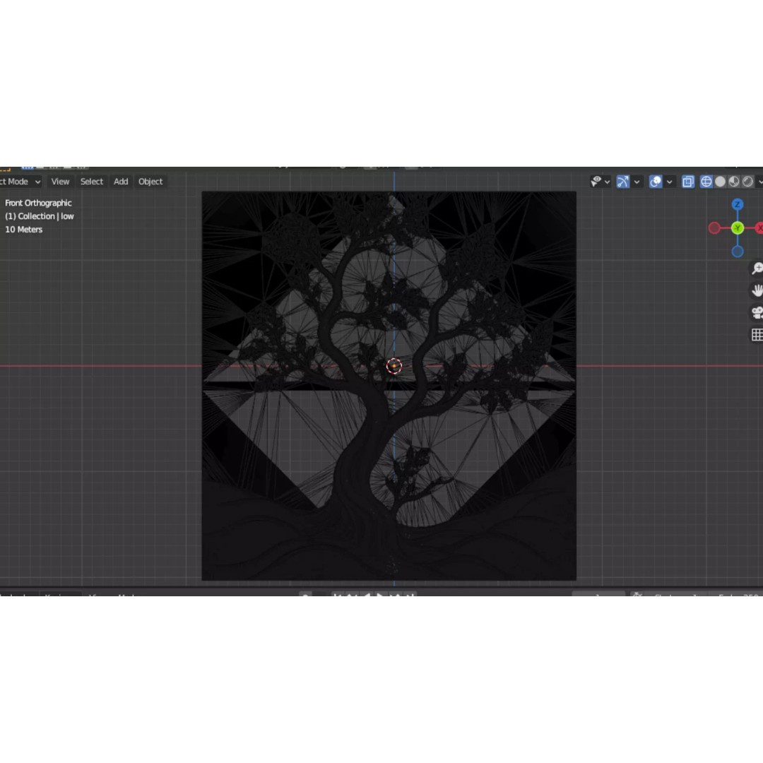 Modern Tree Decor 3D Model – Bas Relief Mural for CNC & 3D Printing - View 17