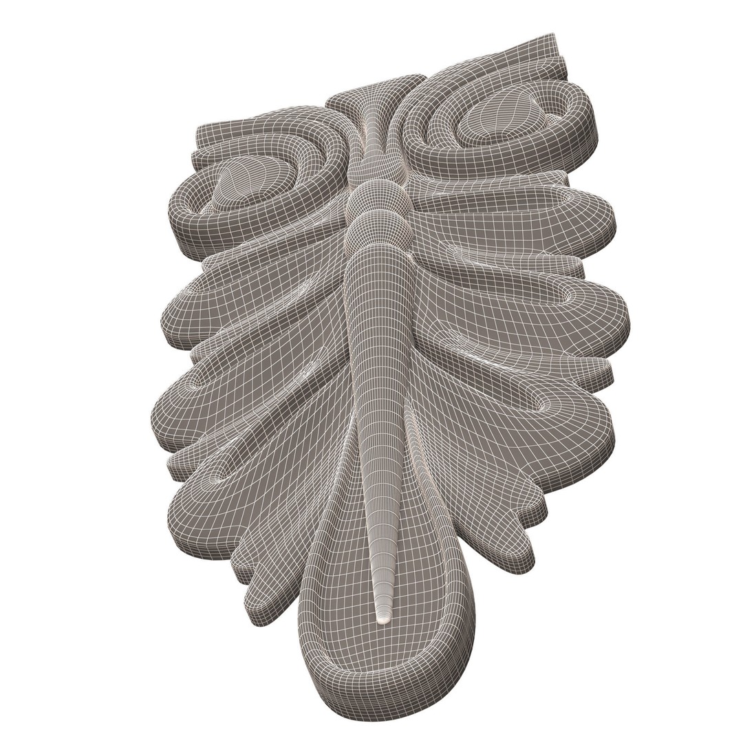 Corbel Carved 3D Model – Low Poly Architectural Decoration, FBX, Blender