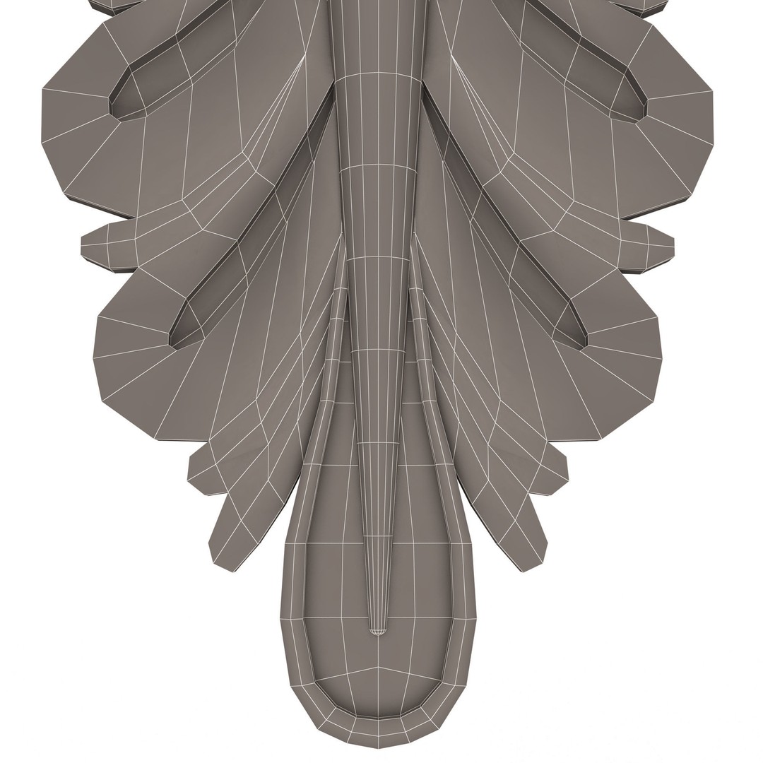 Corbel Carved 3D Model – Low Poly Architectural Decoration, FBX, Blender - View 12