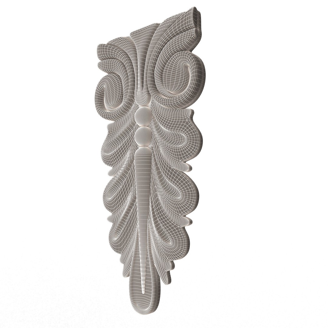Corbel Carved 3D Model – Low Poly Architectural Decoration, FBX, Blender - View 16