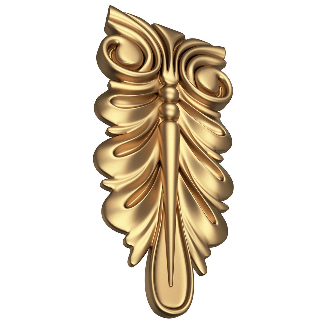 Corbel Carved 3D Model – Low Poly Architectural Decoration, FBX, Blender - View 3