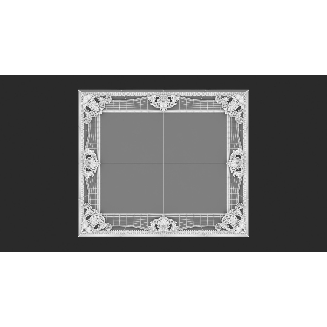 Classic Frames 3D Model – Baroque Decor Collection, PBR Textures