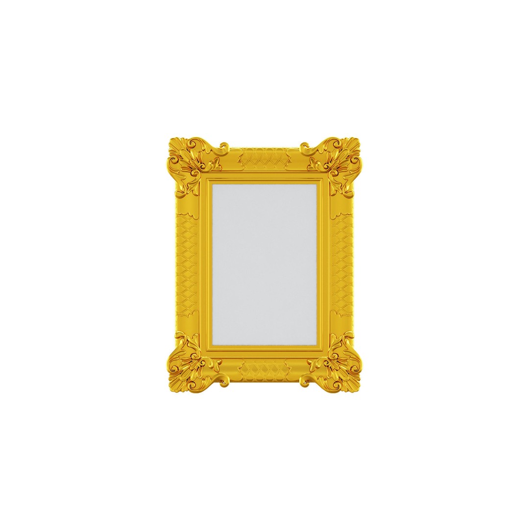 Classic Frames 3D Model – Baroque Decor Collection, PBR Textures - View 17