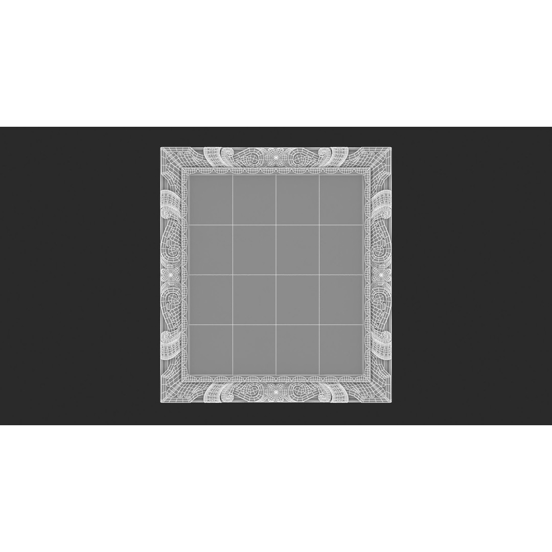 Classic Frames 3D Model – Baroque Decor Collection, PBR Textures - View 6