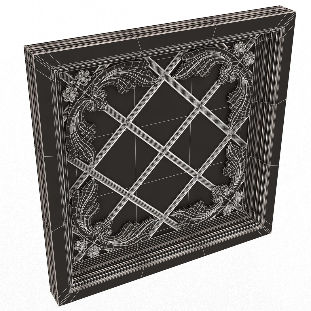 Ceiling Tiles 3D Model – Low Poly Architectural Decoration, OBJ, FBX - View 106
