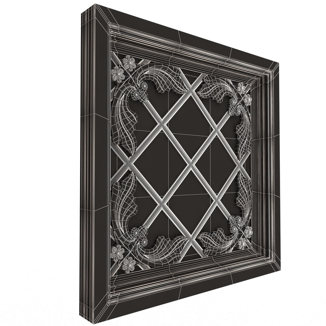 Ceiling Tiles 3D Model – Low Poly Architectural Decoration, OBJ, FBX - View 108