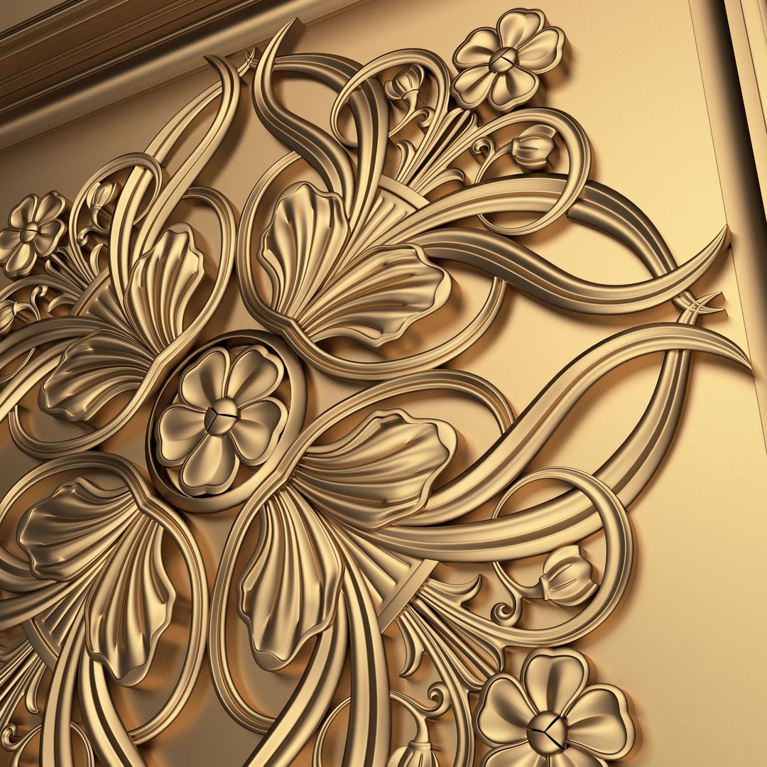 Ceiling Tiles 3D Model – Low Poly Architectural Decoration, OBJ, FBX - View 13