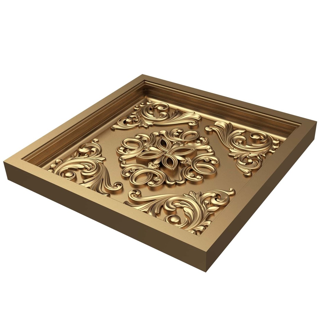 Ceiling Tiles 3D Model – Low Poly Architectural Decoration, OBJ, FBX - View 26