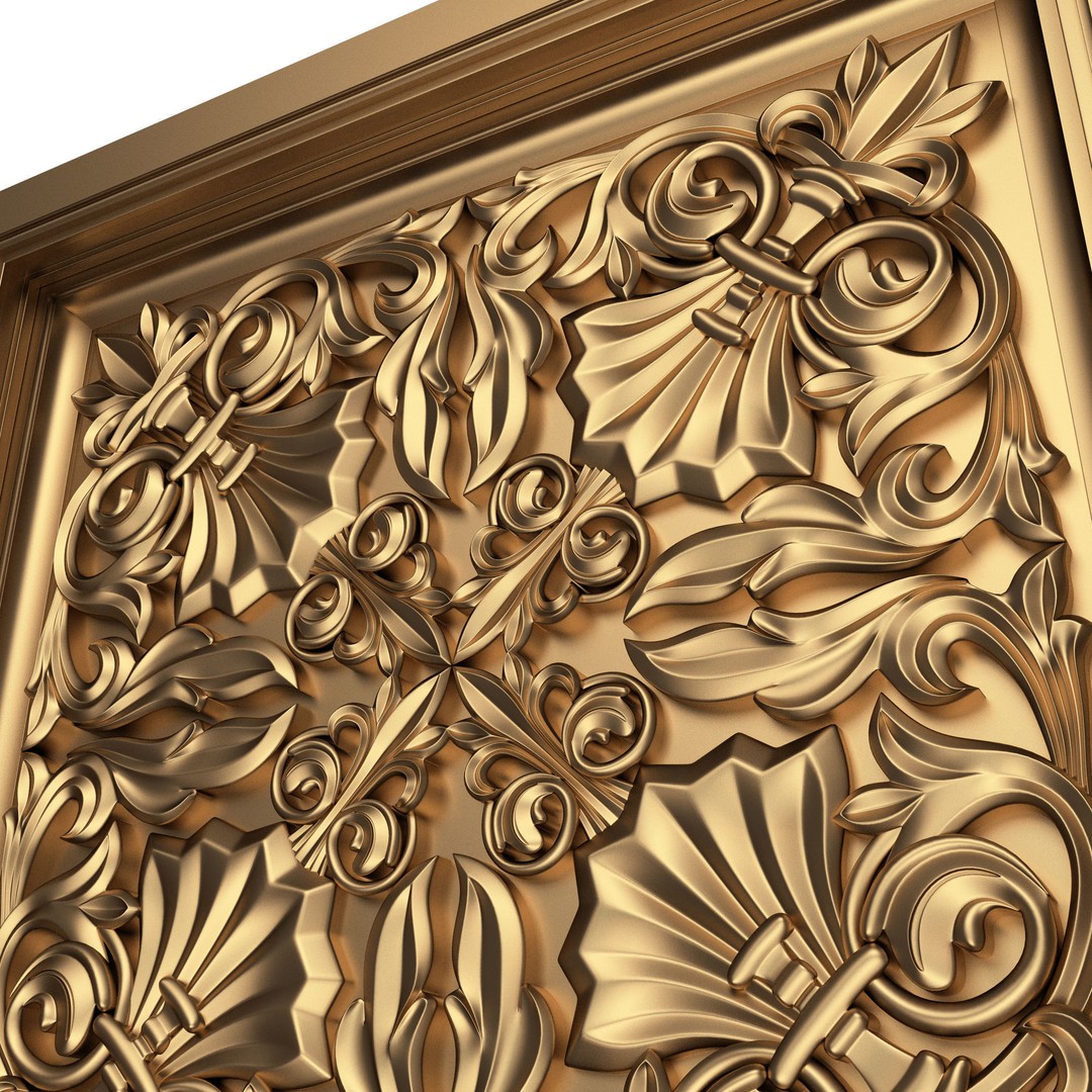 Ceiling Tiles 3D Model – Low Poly Architectural Decoration, OBJ, FBX - View 7