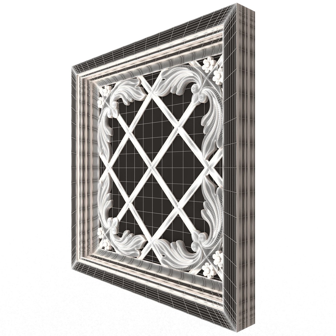 Ceiling Tiles 3D Model – Low Poly Architectural Decoration, OBJ, FBX - View 71