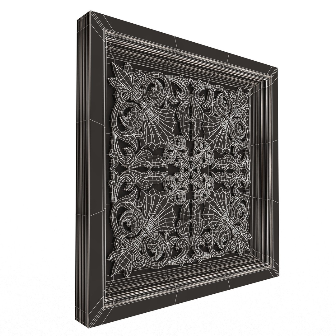 Ceiling Tiles 3D Model – Low Poly Architectural Decoration, OBJ, FBX - View 78