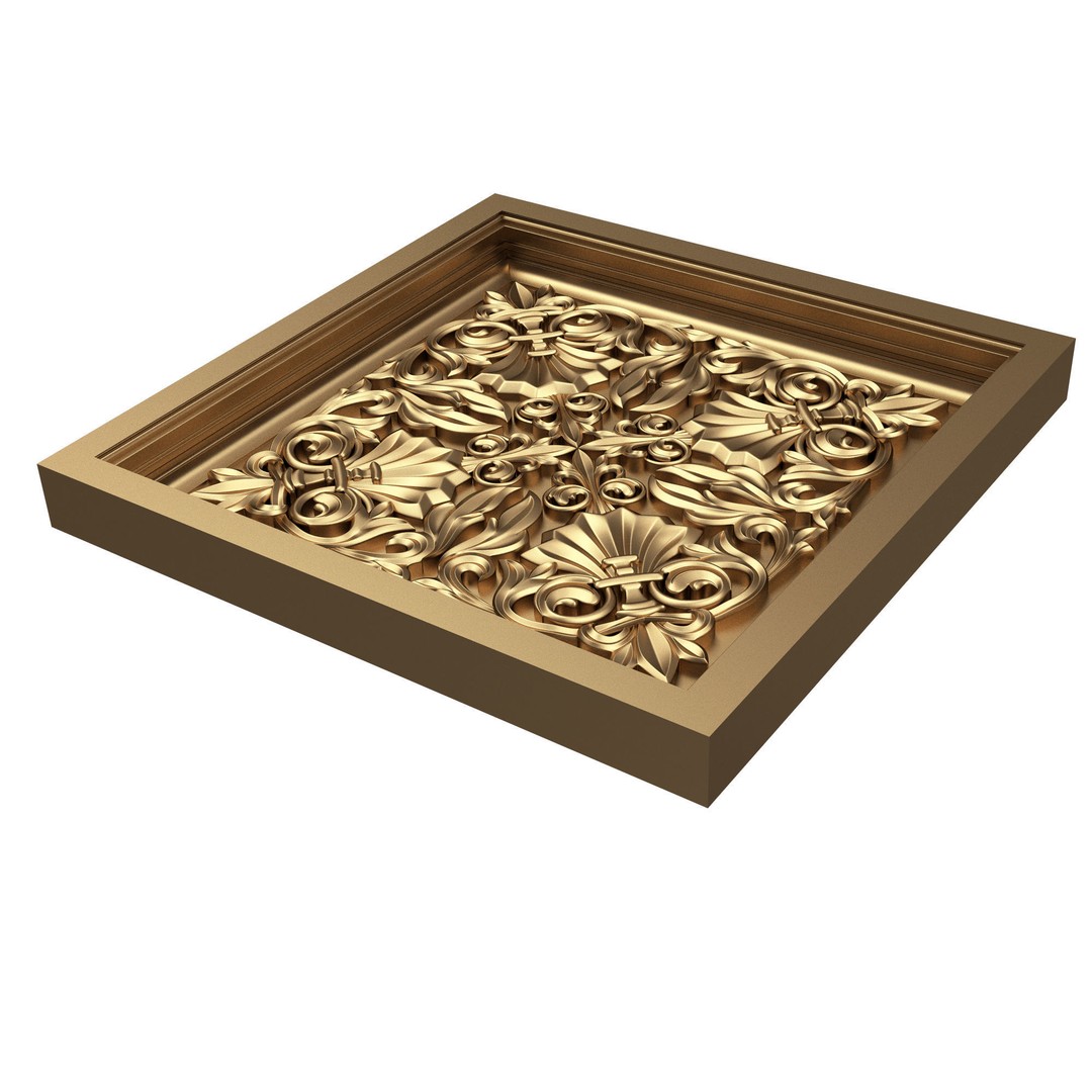 Ceiling Tiles 3D Model – Low Poly Architectural Decoration, OBJ, FBX - View 8