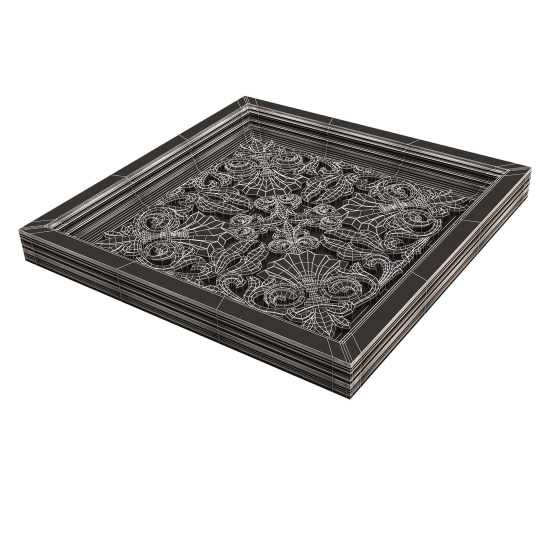Ceiling Tiles 3D Model – Low Poly Architectural Decoration, OBJ, FBX - View 80
