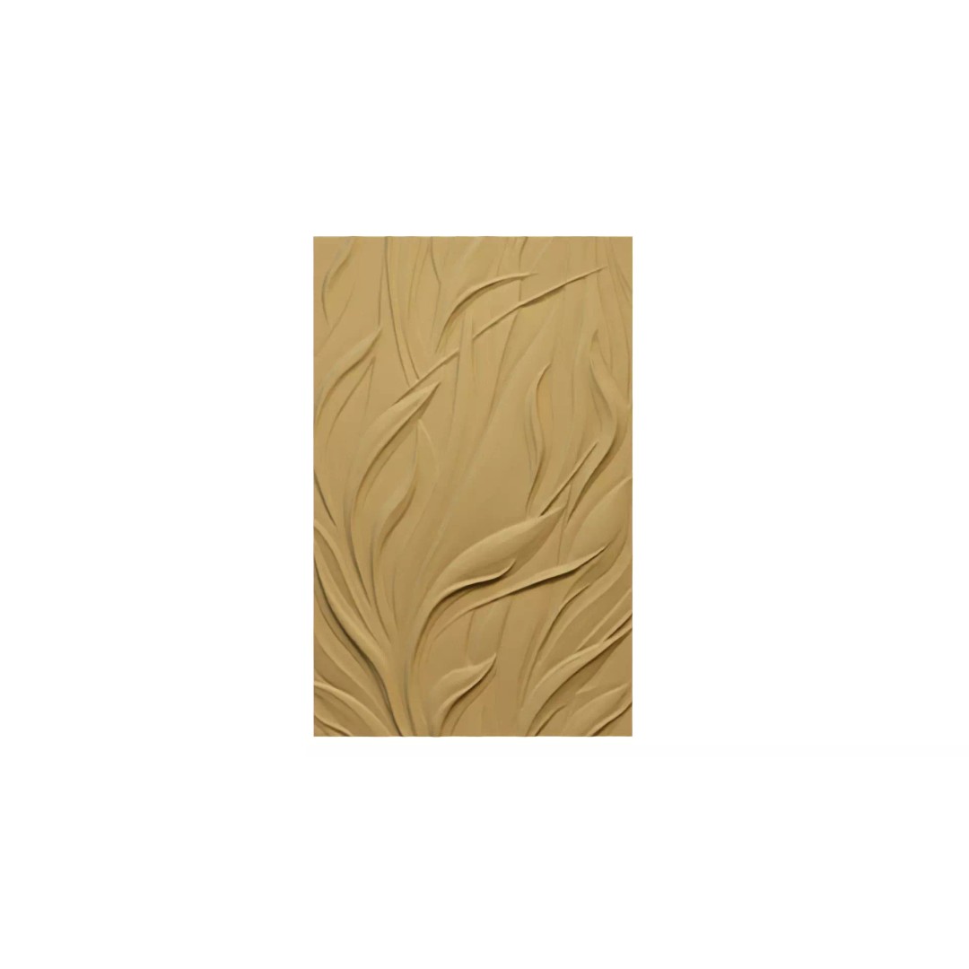 Floral Relief Panel 3D Model – Elegant Wall Decor for CNC & 3D Printing
