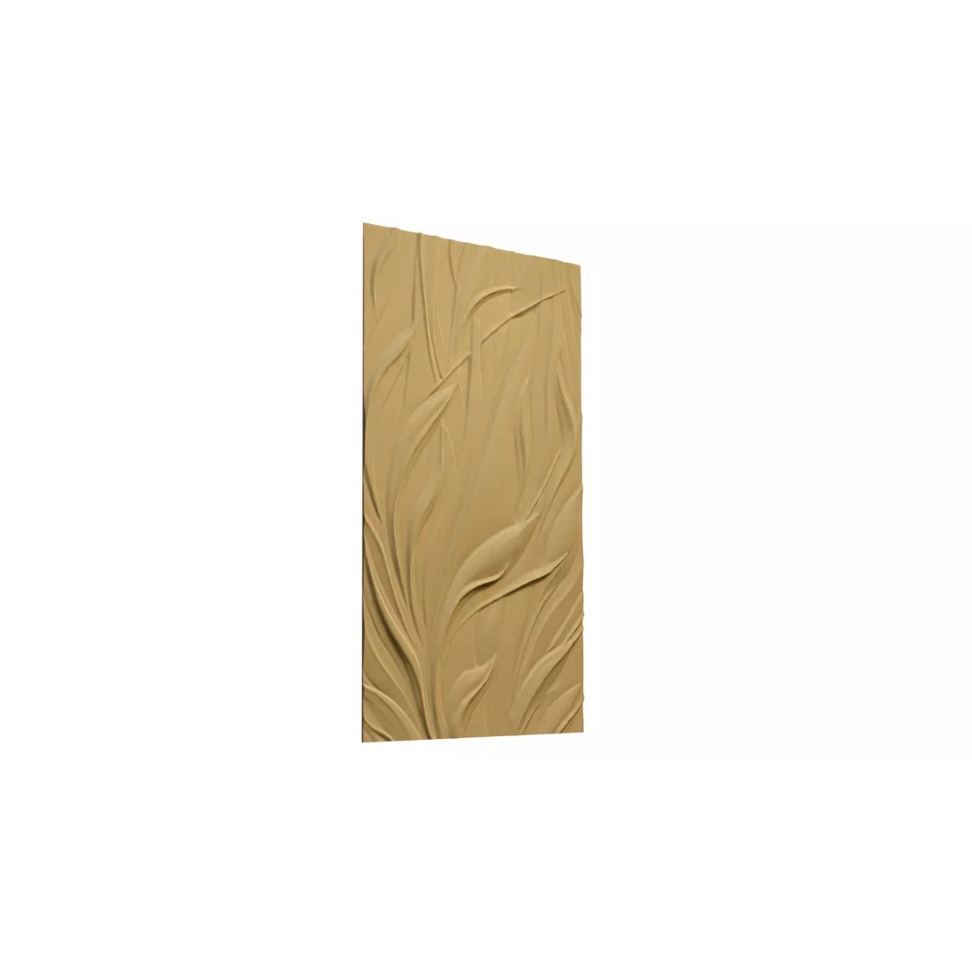 Floral Relief Panel 3D Model – Elegant Wall Decor for CNC & 3D Printing - View 11