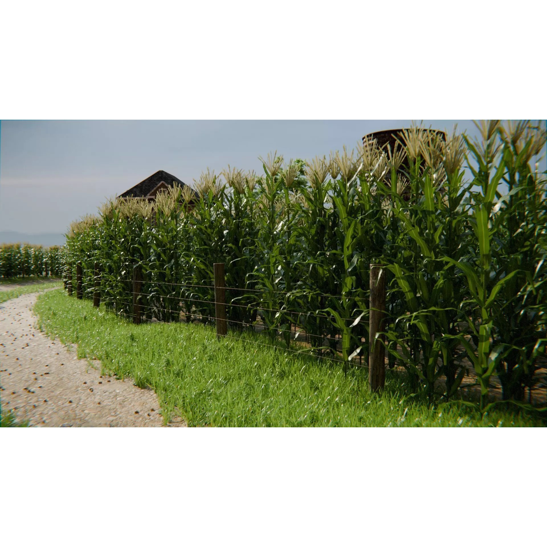 Farm Landscape - Low-Poly Game-Ready 3D Model - View 10