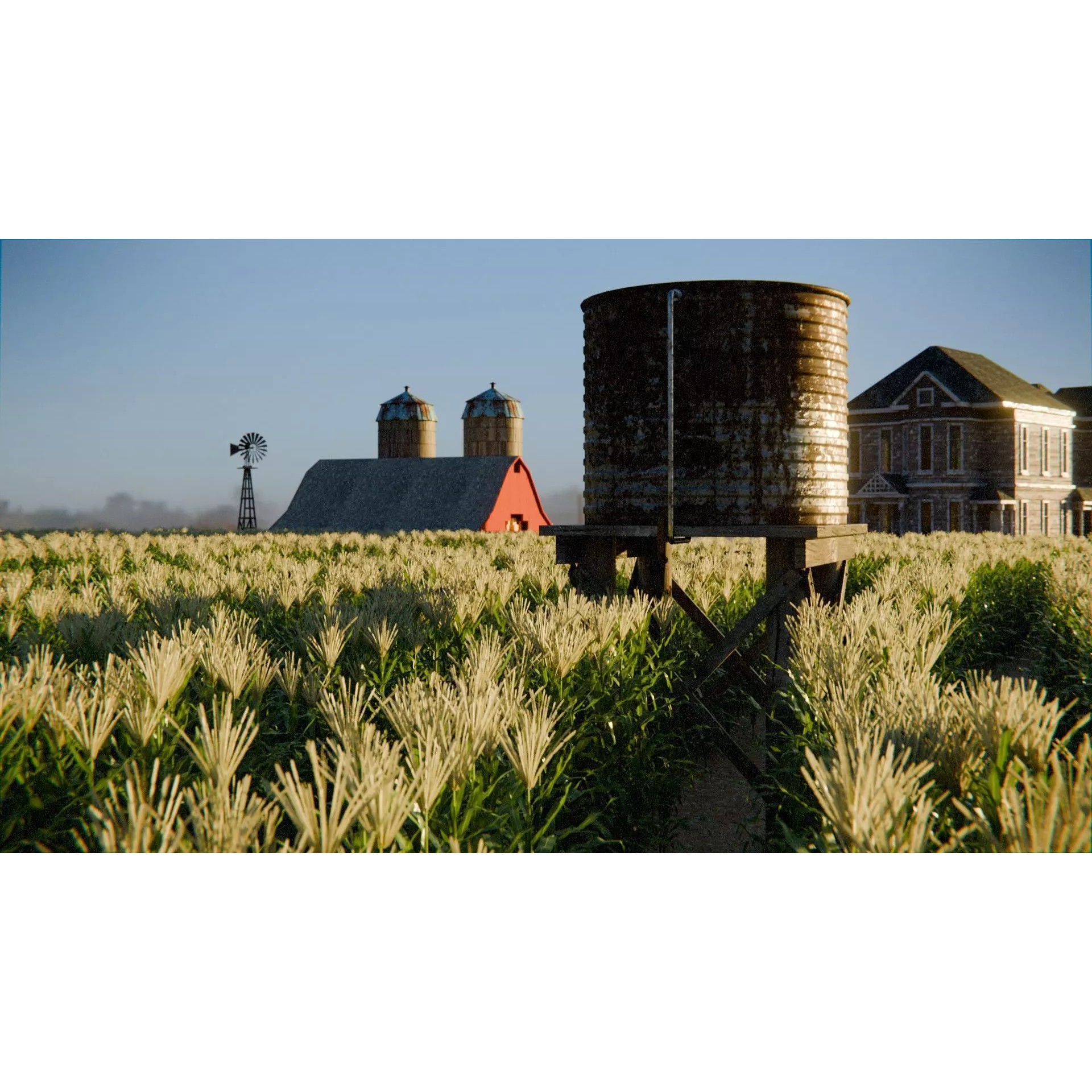 Farm Landscape - Low-Poly Game-Ready 3D Model - View 11