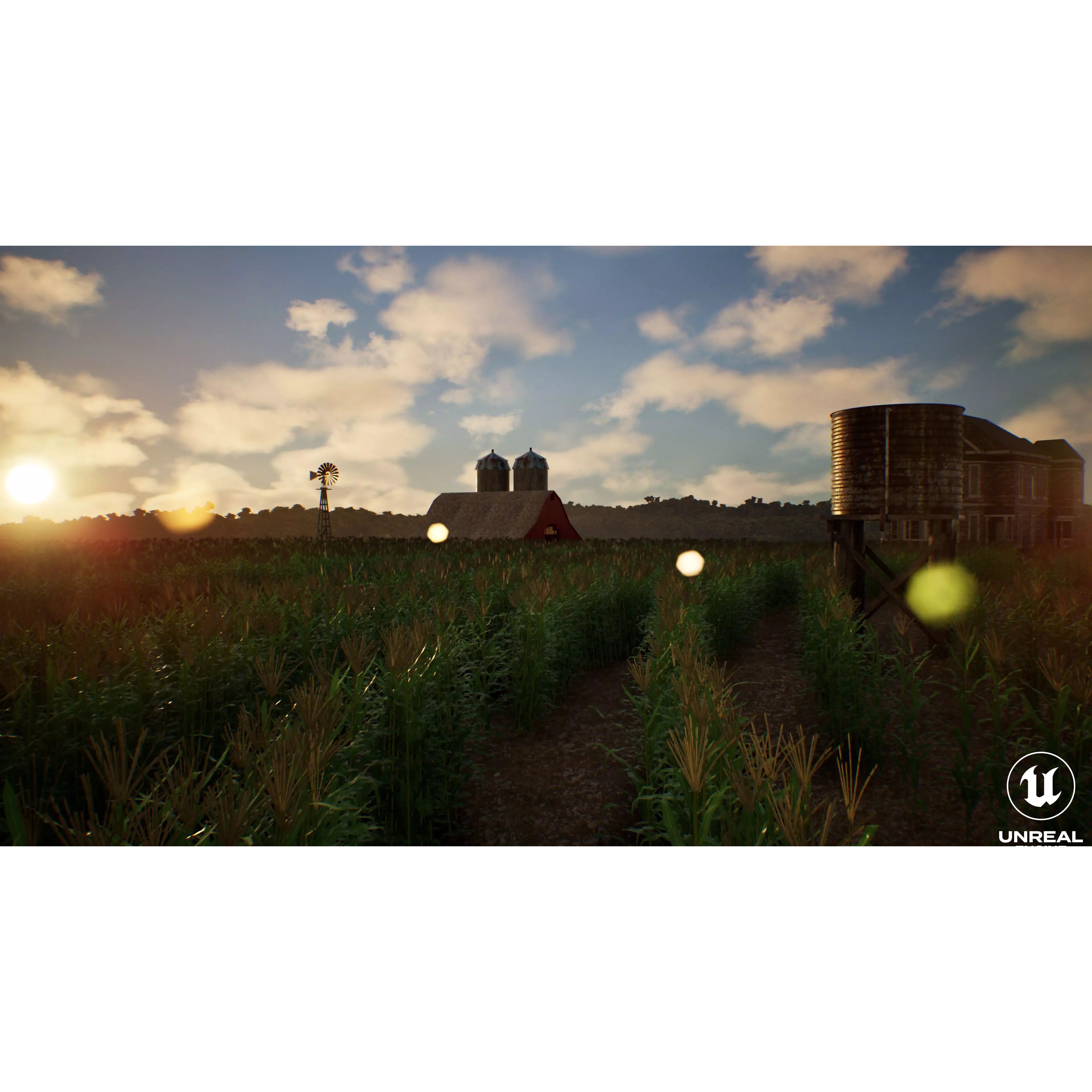 Farm Landscape - Low-Poly Game-Ready 3D Model - View 17