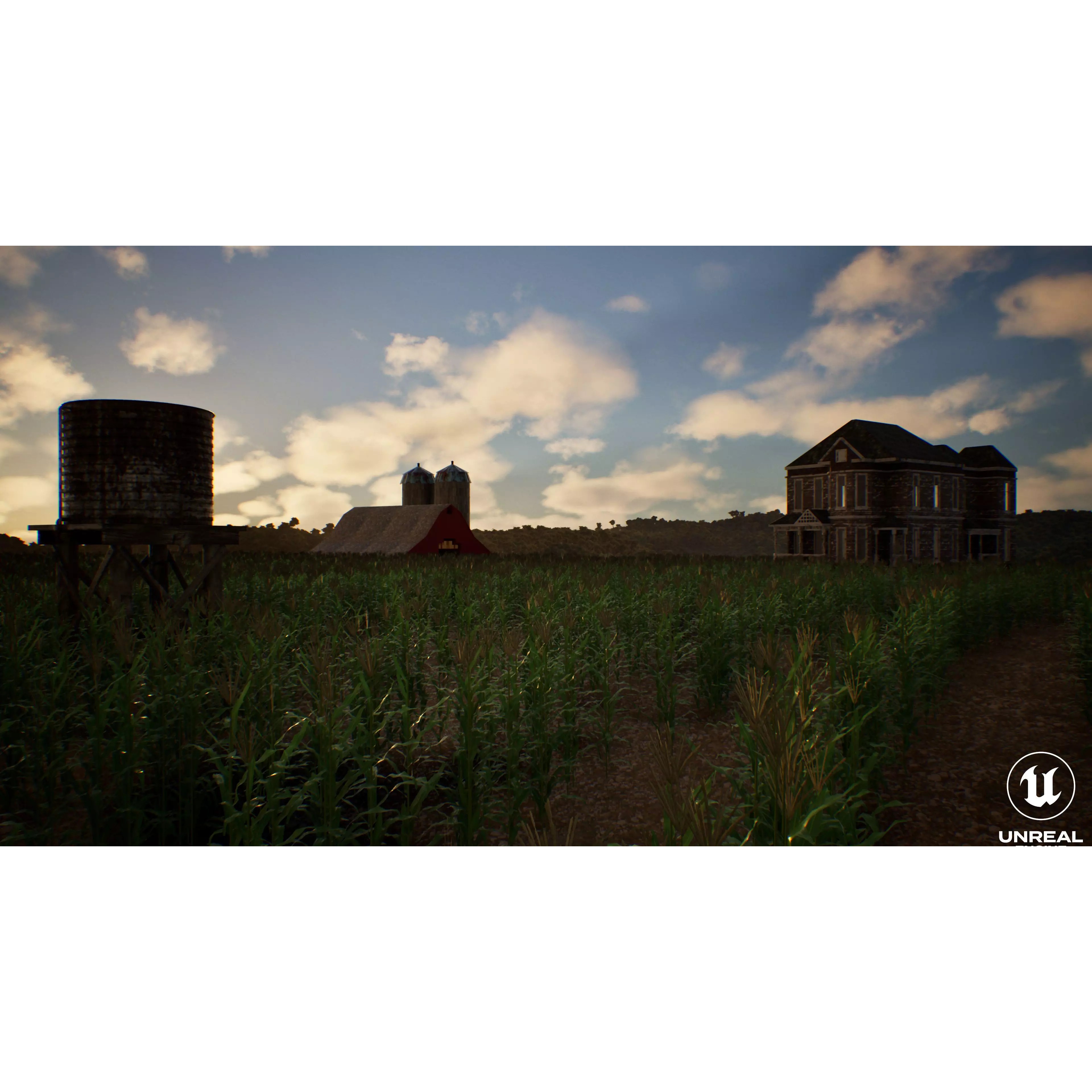 Farm Landscape - Low-Poly Game-Ready 3D Model - View 19