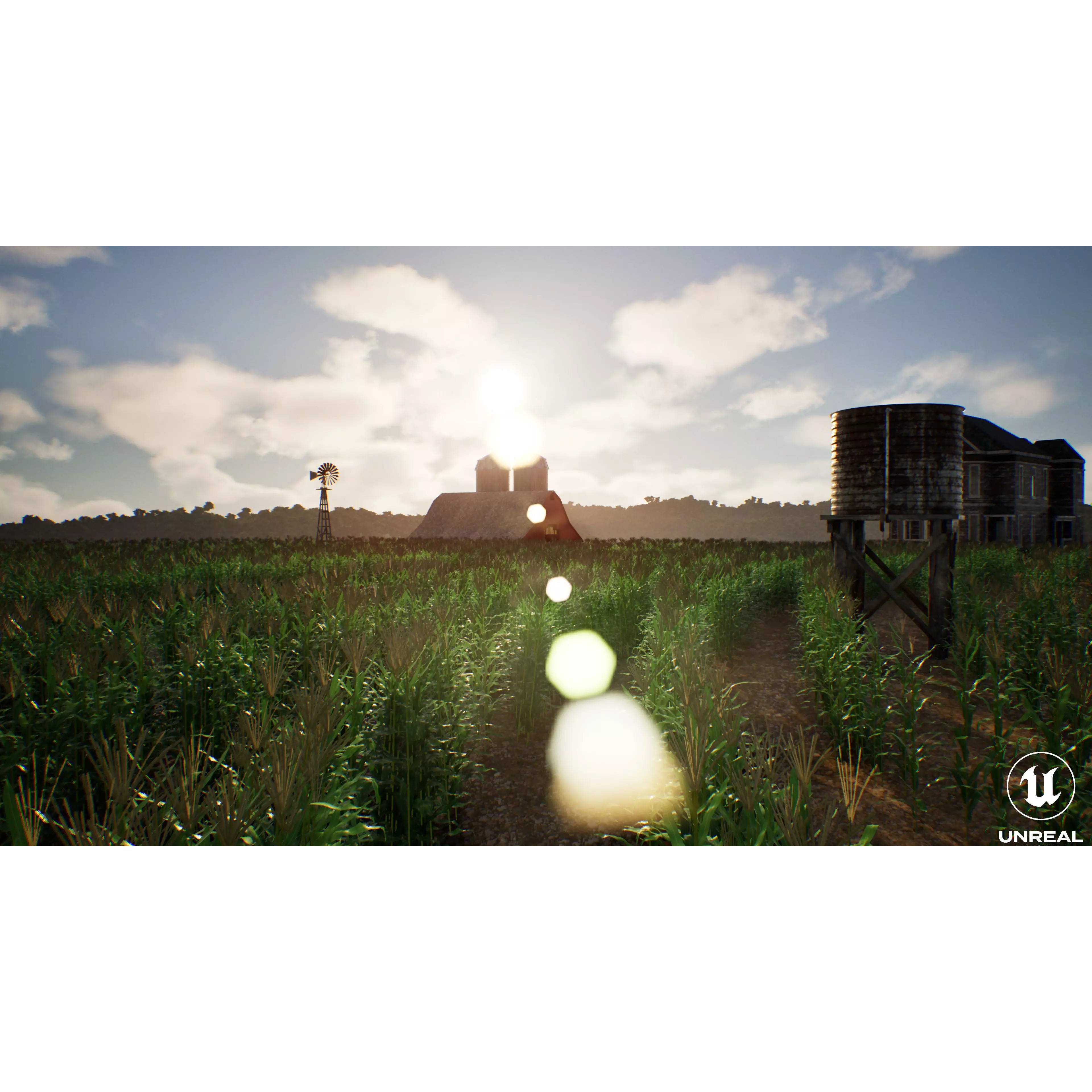 Farm Landscape - Low-Poly Game-Ready 3D Model - View 20