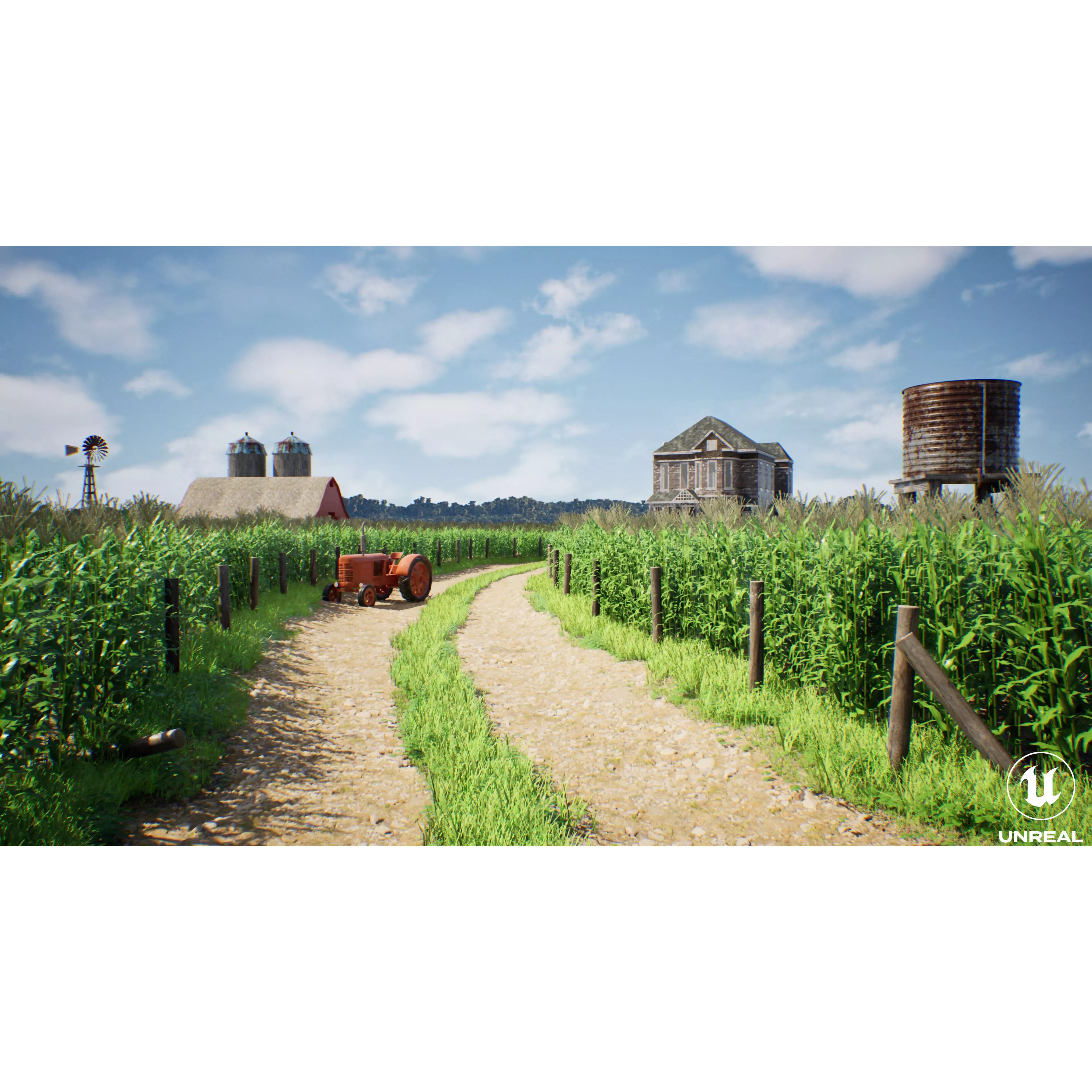 Farm Landscape - Low-Poly Game-Ready 3D Model - View 22