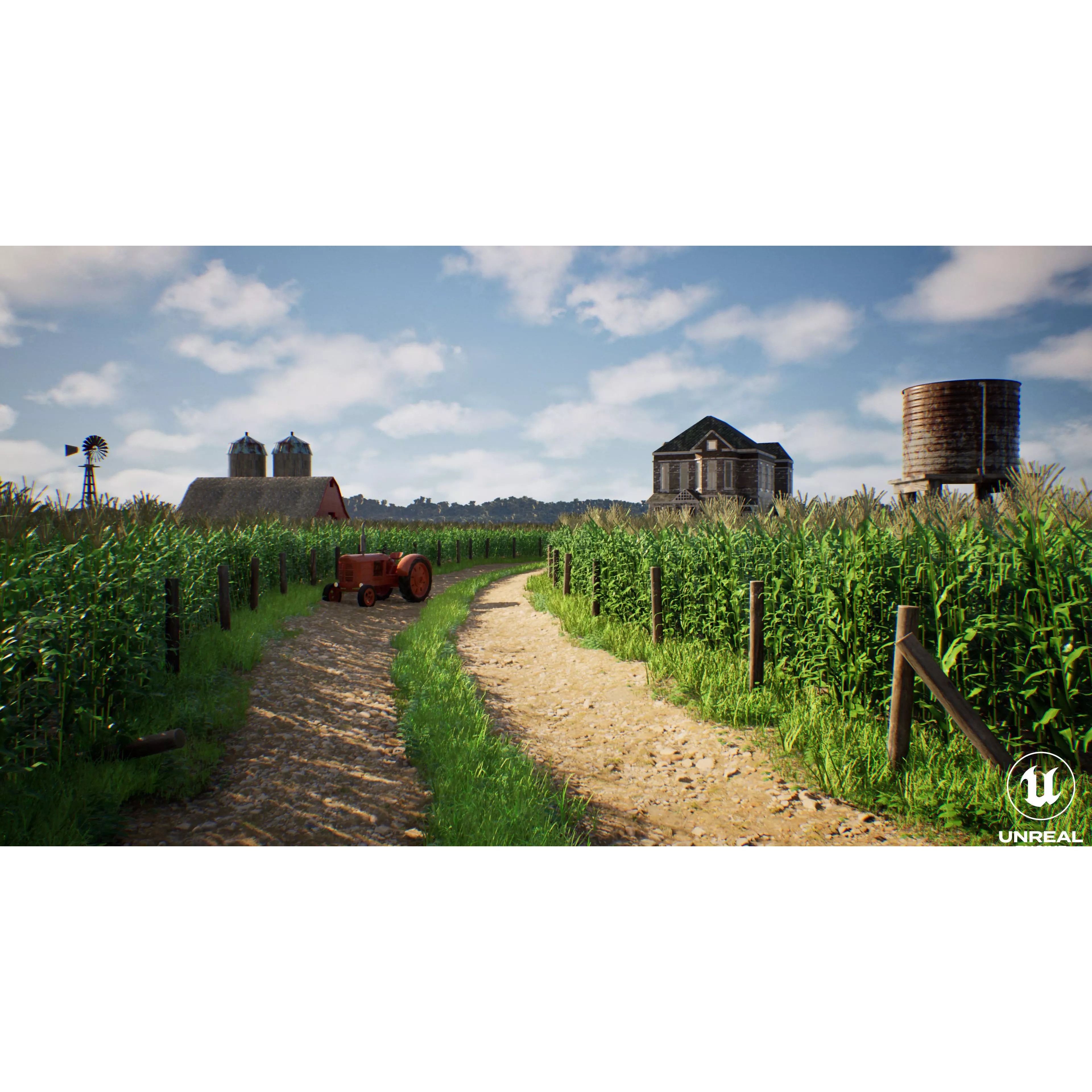 Farm Landscape - Low-Poly Game-Ready 3D Model - View 24
