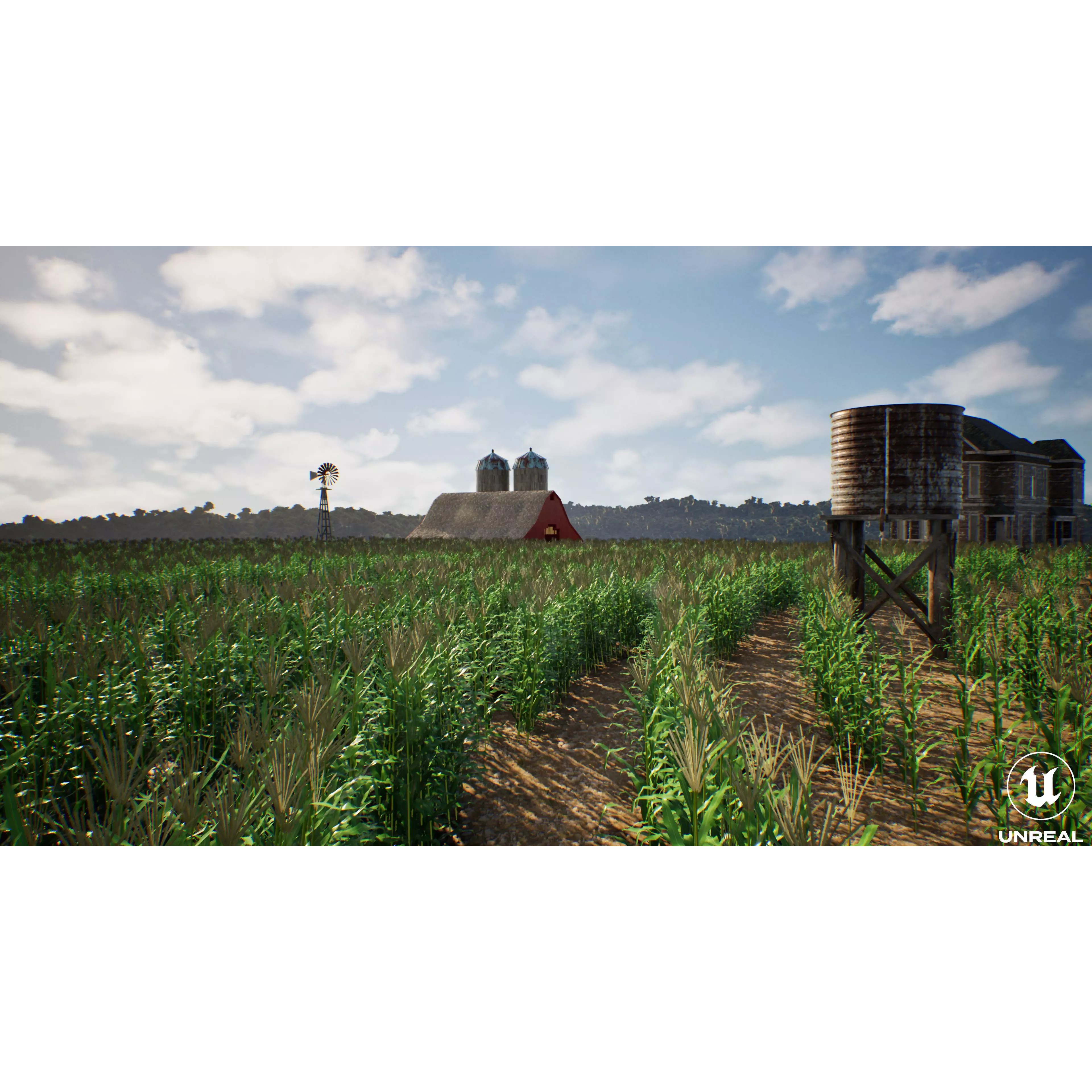 Farm Landscape - Low-Poly Game-Ready 3D Model - View 25