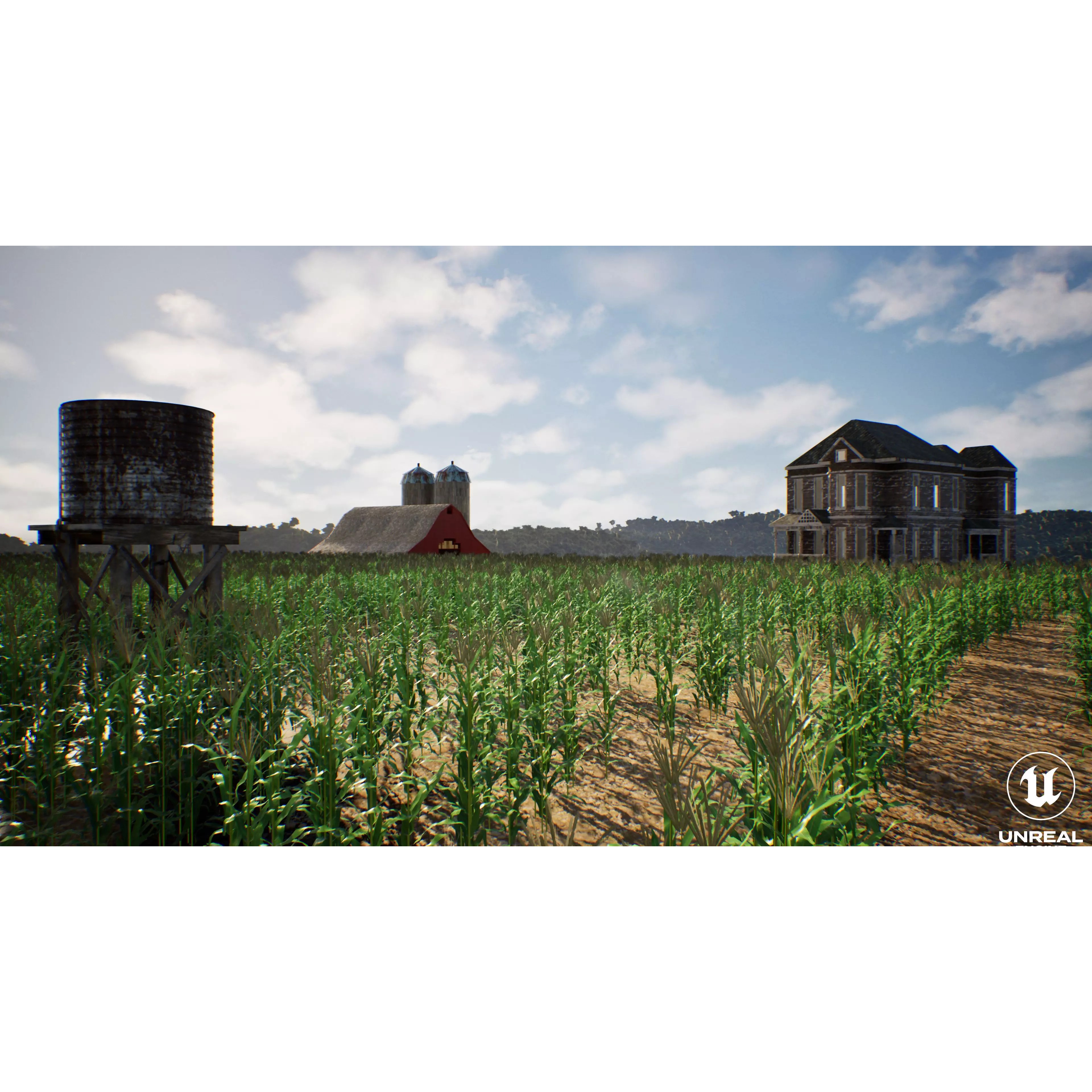 Farm Landscape - Low-Poly Game-Ready 3D Model - View 26