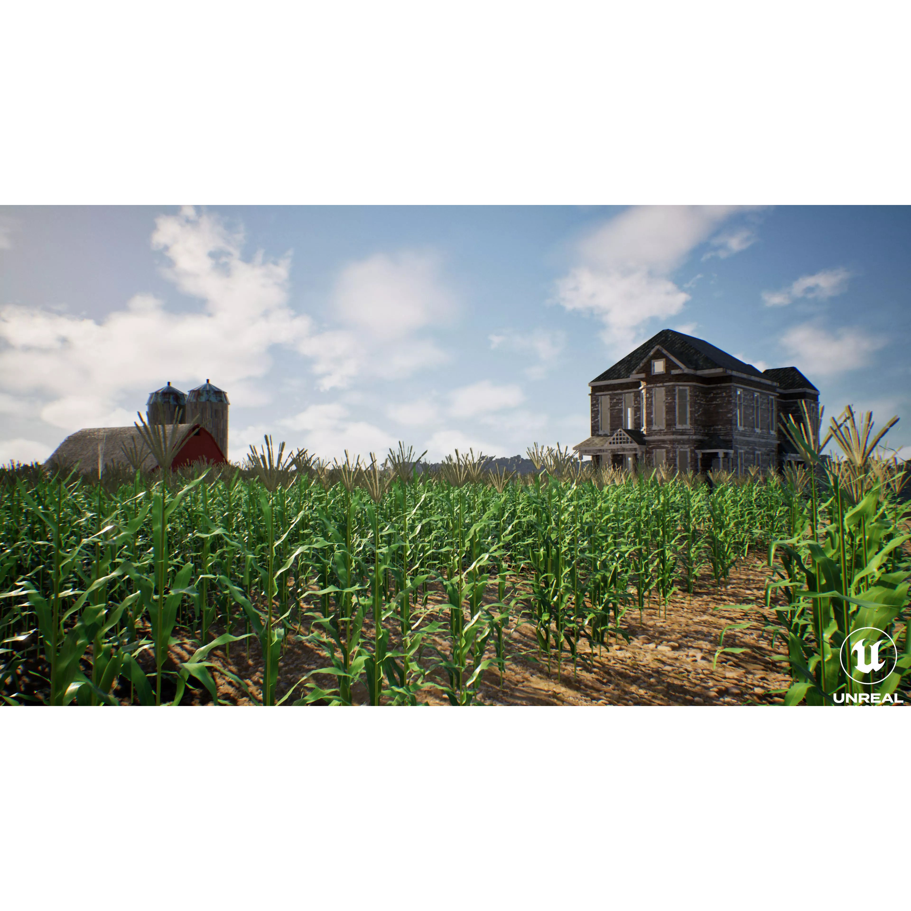 Farm Landscape - Low-Poly Game-Ready 3D Model - View 28