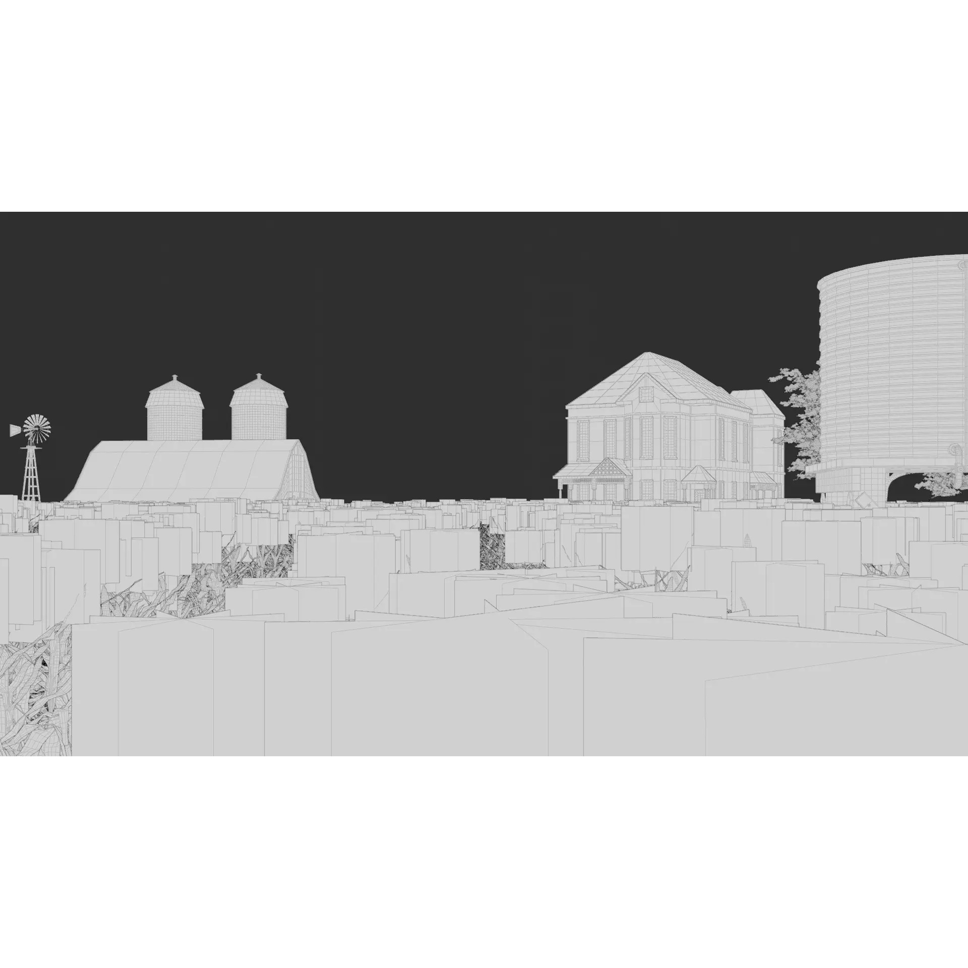 Farm Landscape - Low-Poly Game-Ready 3D Model - View 30