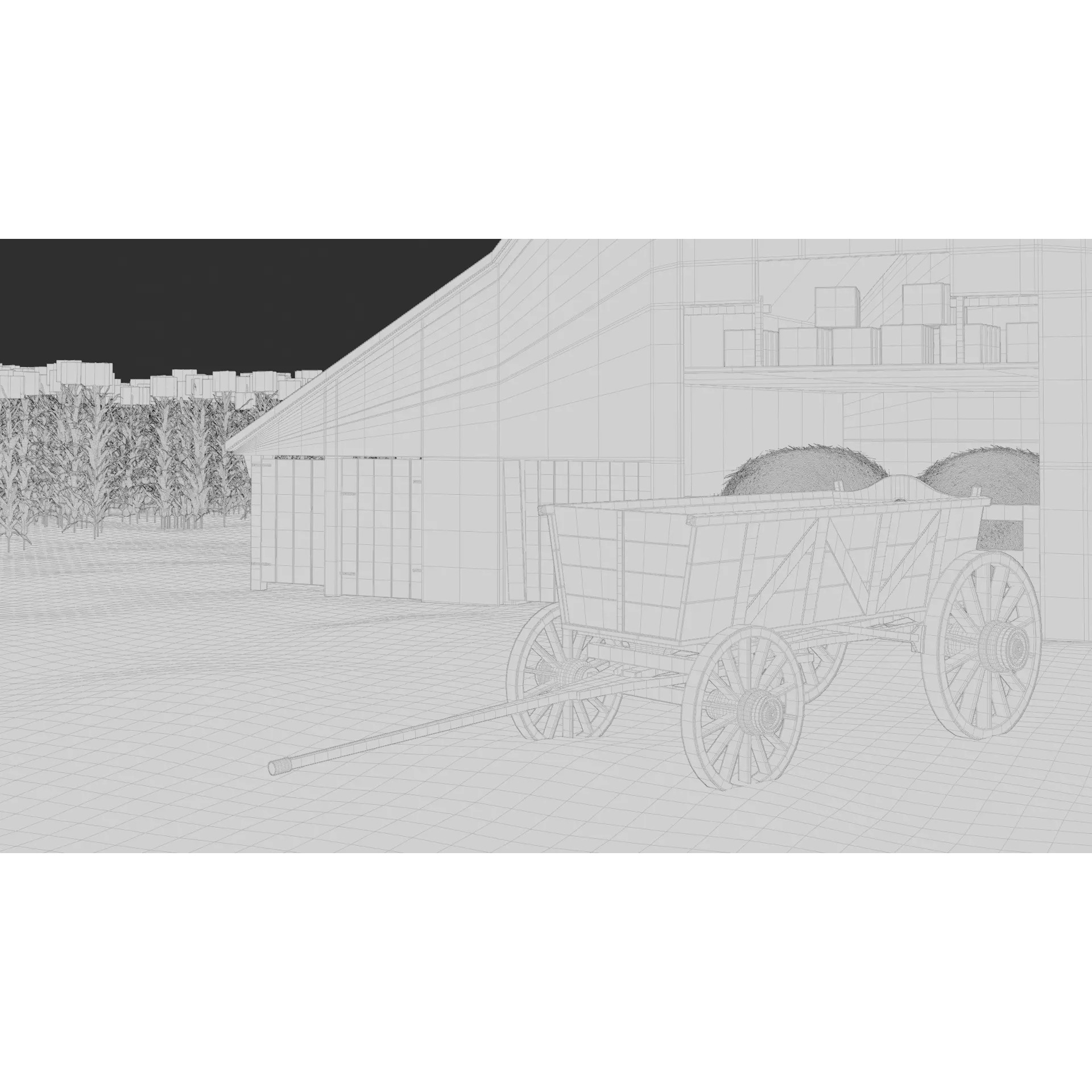 Farm Landscape - Low-Poly Game-Ready 3D Model - View 38
