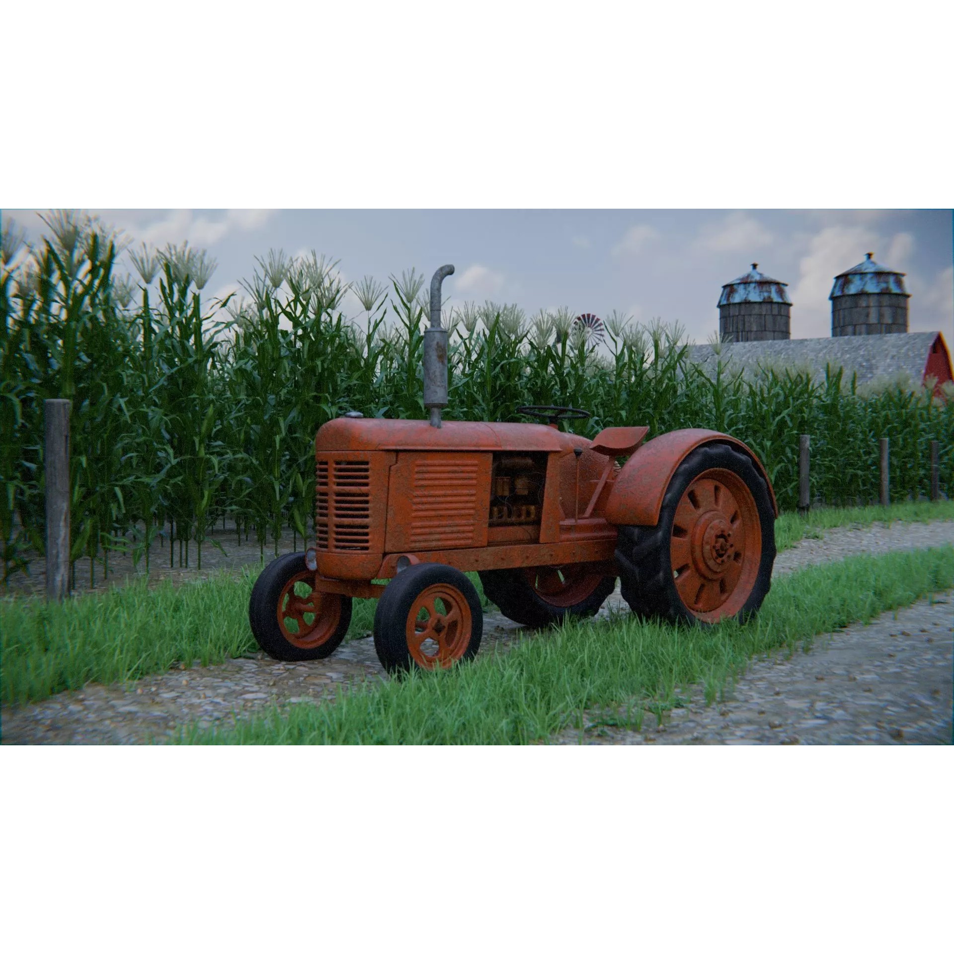 Farm Landscape - Low-Poly Game-Ready 3D Model - View 6