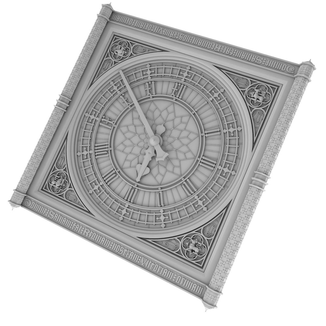 Big Ben Clock 3D Model – Classic Architectural Design, PBR Textures, FBX - View 11