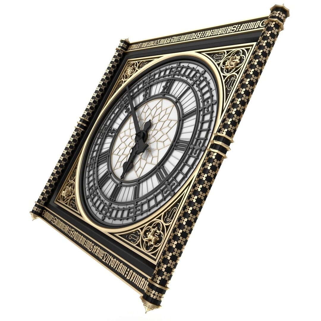 Big Ben Clock 3D Model – Classic Architectural Design, PBR Textures, FBX - View 13