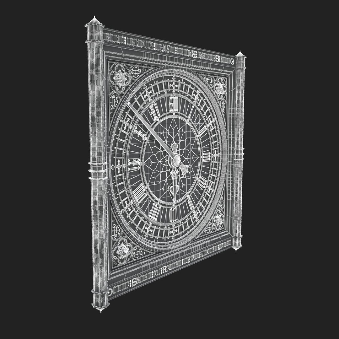 Big Ben Clock 3D Model – Classic Architectural Design, PBR Textures, FBX - View 16