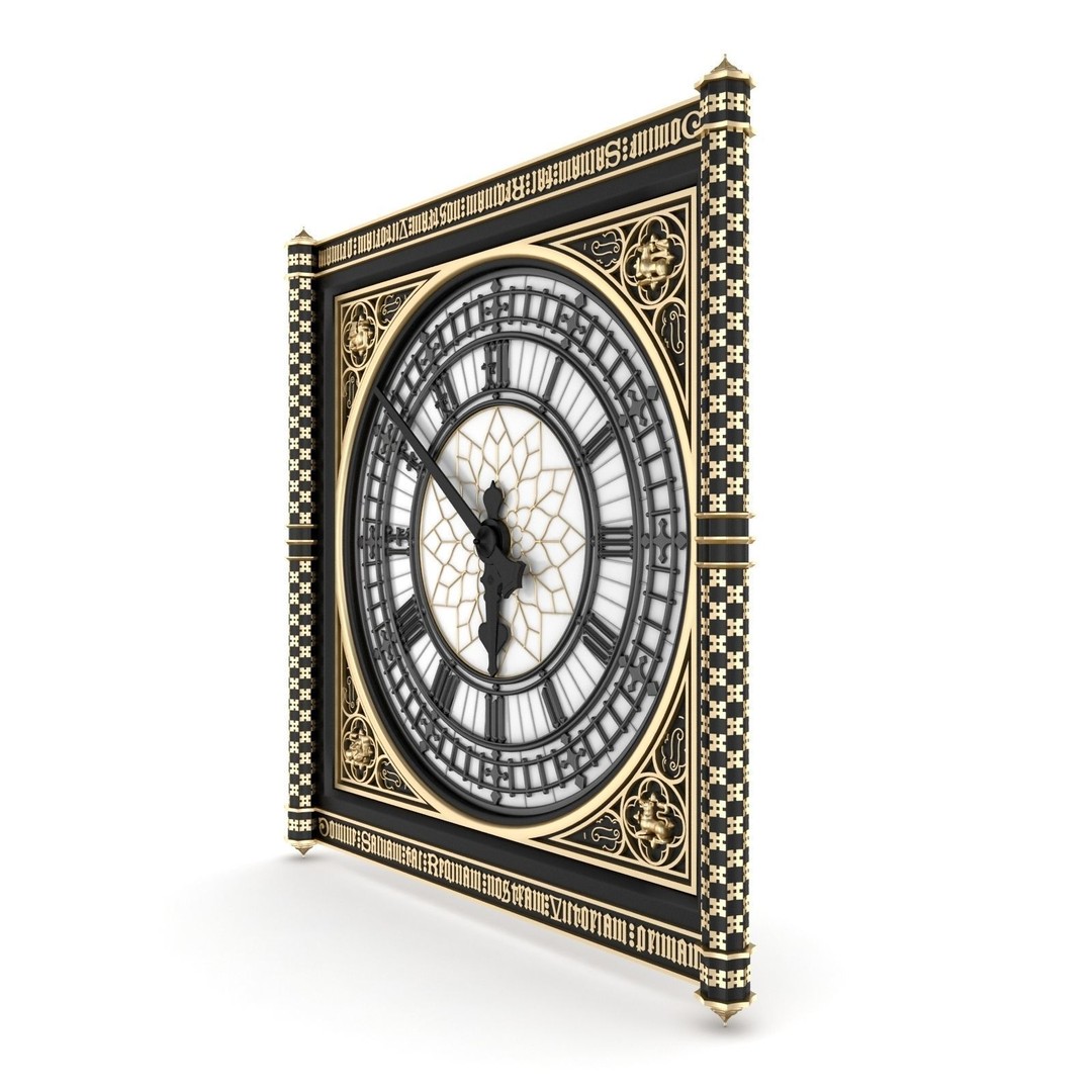 Big Ben Clock 3D Model – Classic Architectural Design, PBR Textures, FBX - View 3