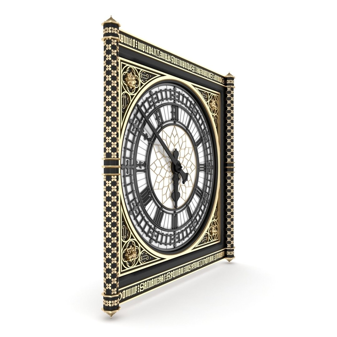 Big Ben Clock 3D Model – Classic Architectural Design, PBR Textures, FBX - View 4