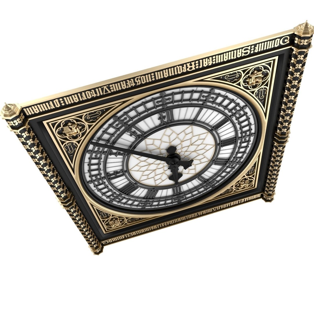 Big Ben Clock 3D Model – Classic Architectural Design, PBR Textures, FBX - View 5