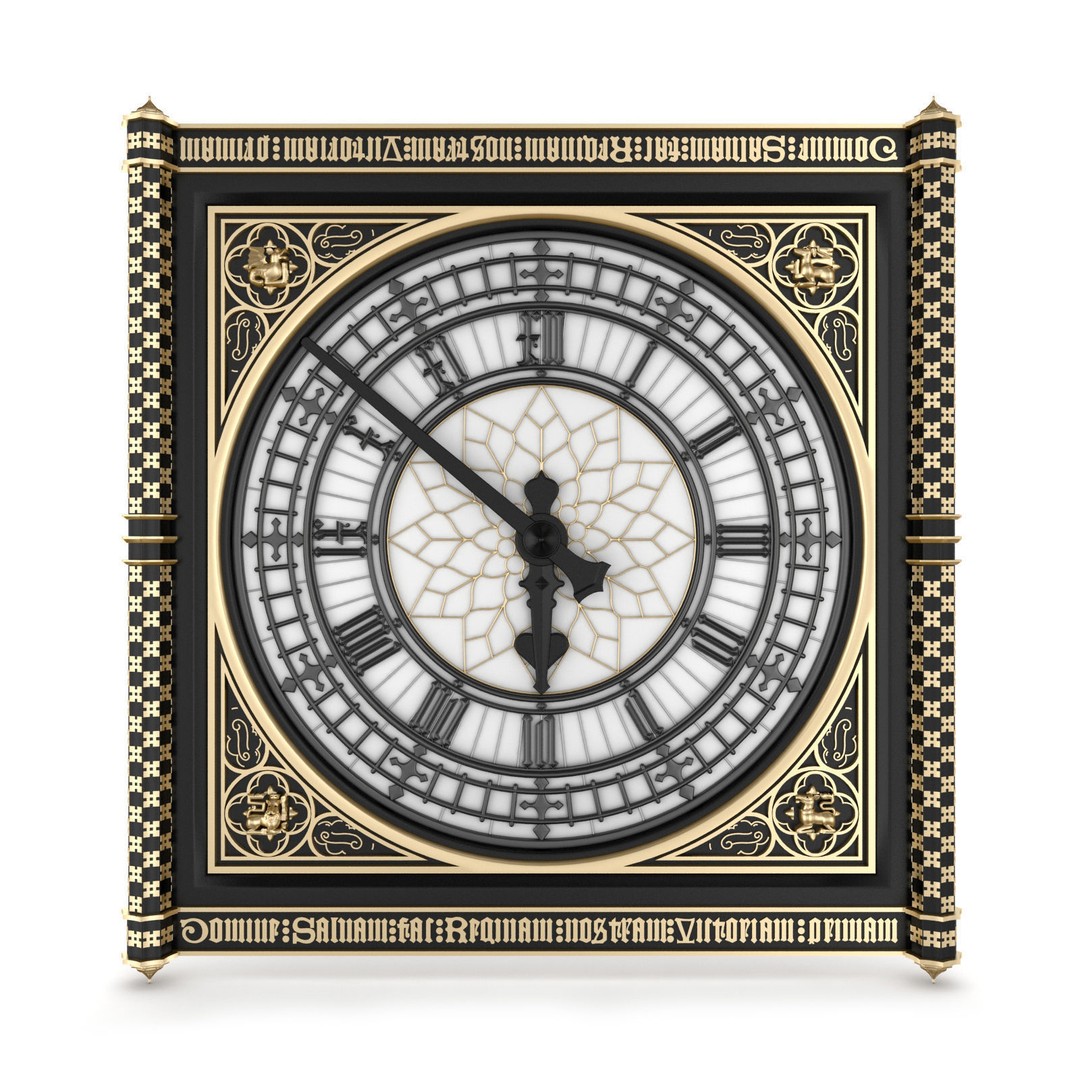 Big Ben Clock 3D Model – Classic Architectural Design, PBR Textures, FBX - View 6