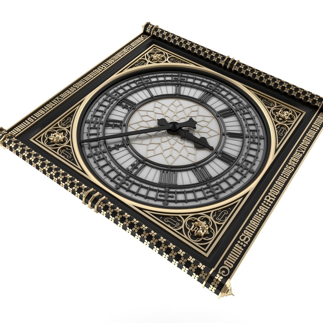 Big Ben Clock 3D Model – Classic Architectural Design, PBR Textures, FBX - View 7