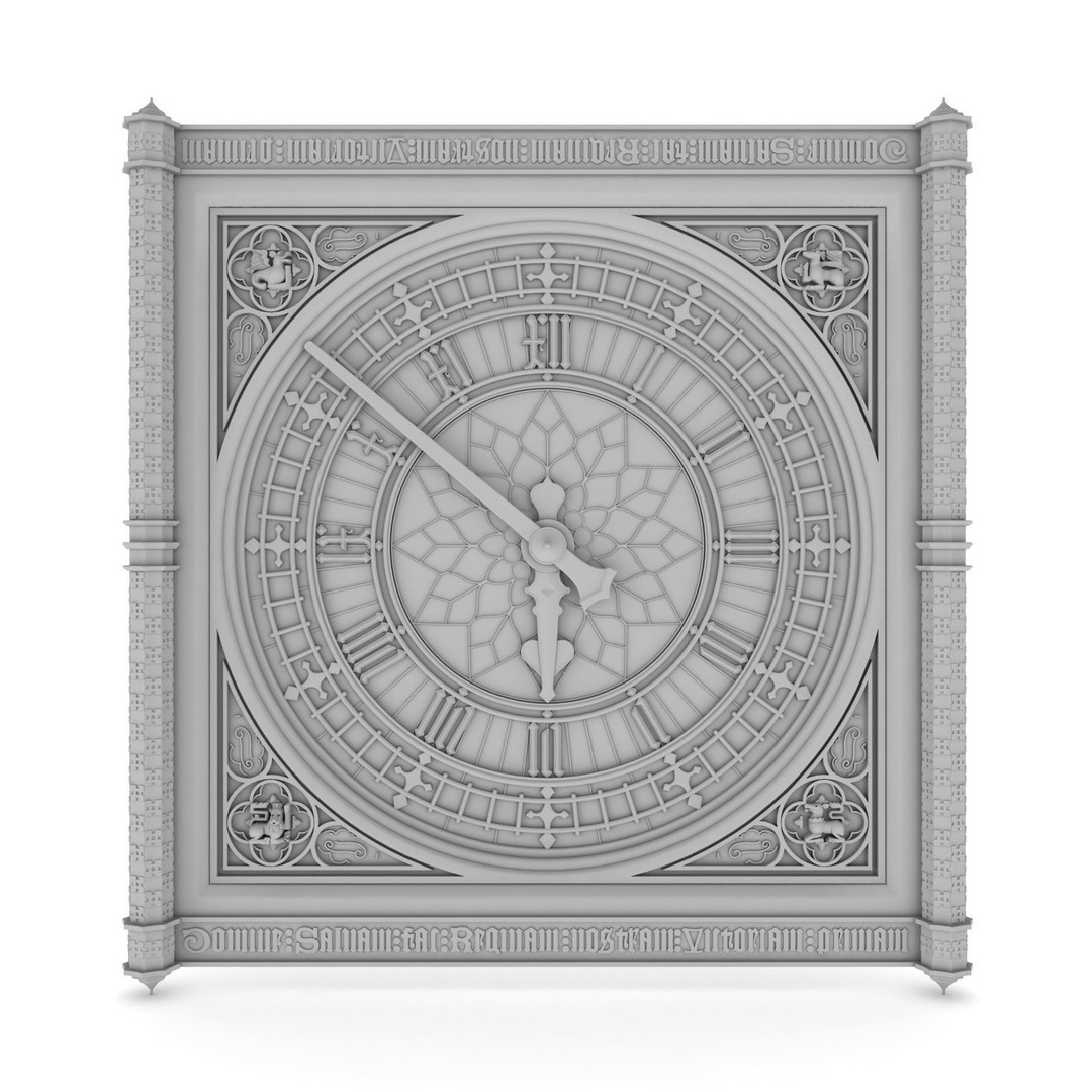 Big Ben Clock 3D Model – Classic Architectural Design, PBR Textures, FBX - View 9