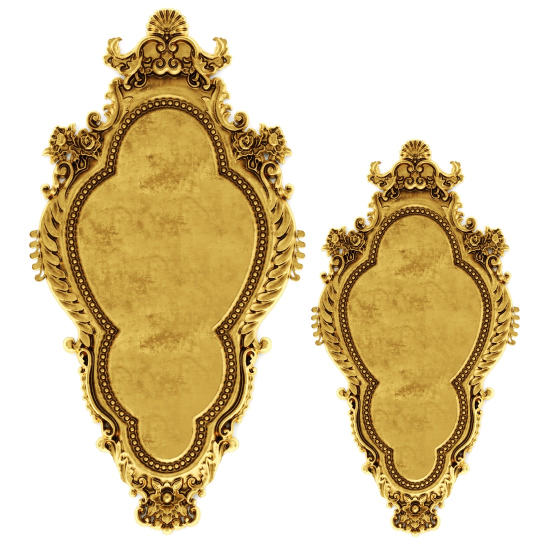 Cartouches 3D Model – Classic Stucco Ceiling Rosette, PBR Textures - View 3