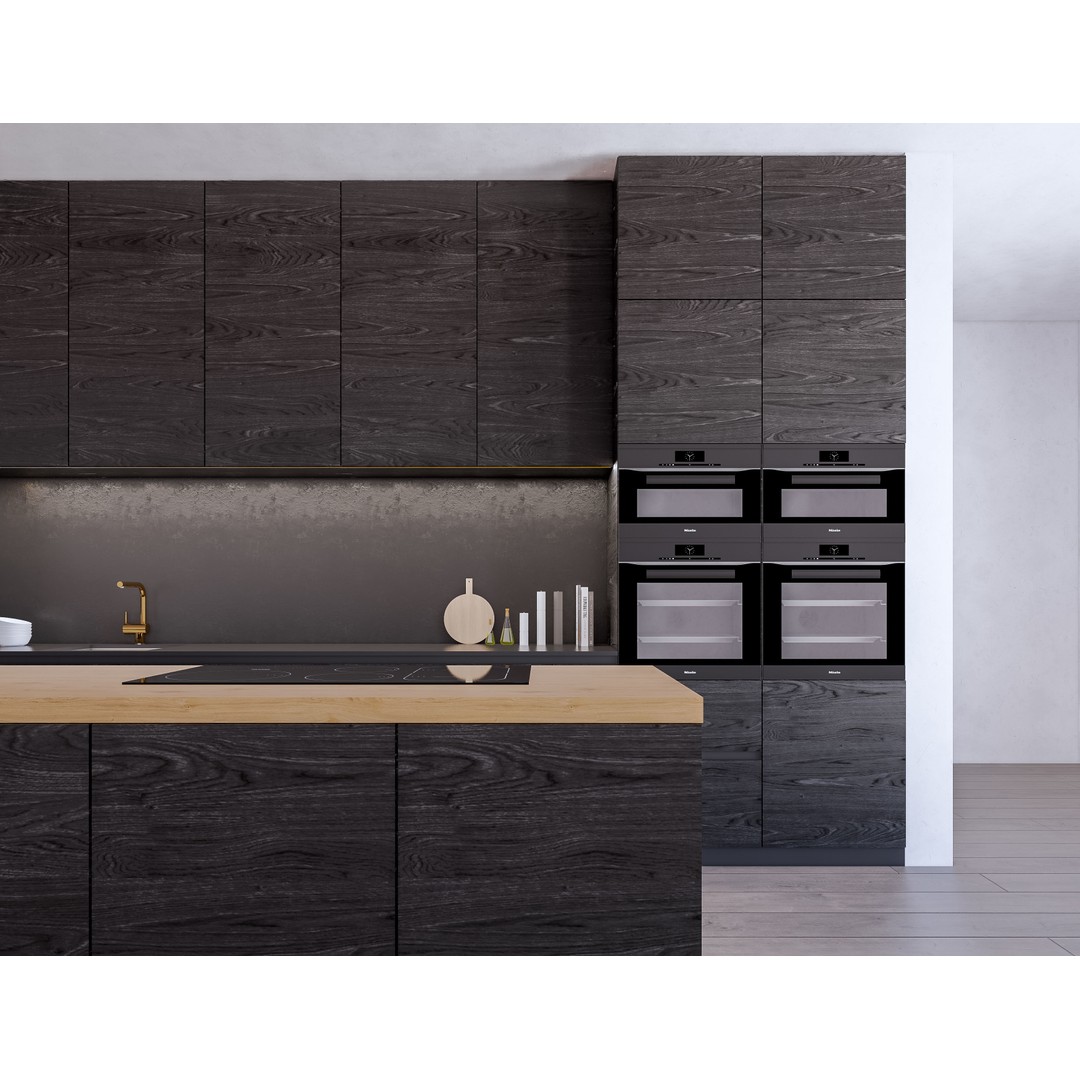 Modern Kitchen 3D Model – Low Poly Interior Asset, Revit, FBX, OBJ - View 10